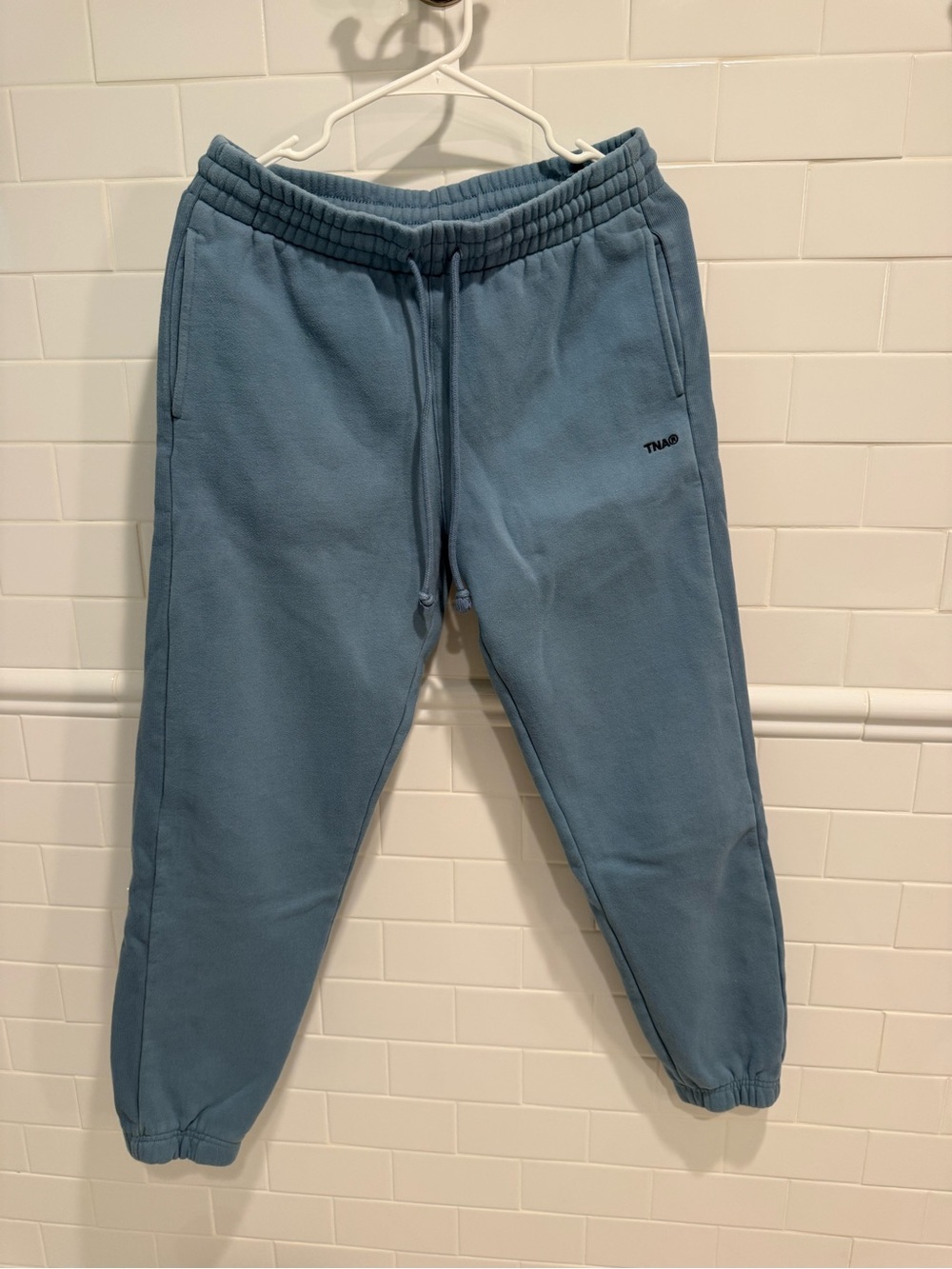 TNA Blue Fleece Jogger Pants